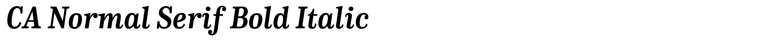 CA Normal Serif Bold Italic